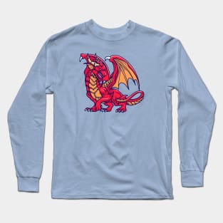 Angry Dragon Cartoon Long Sleeve T-Shirt